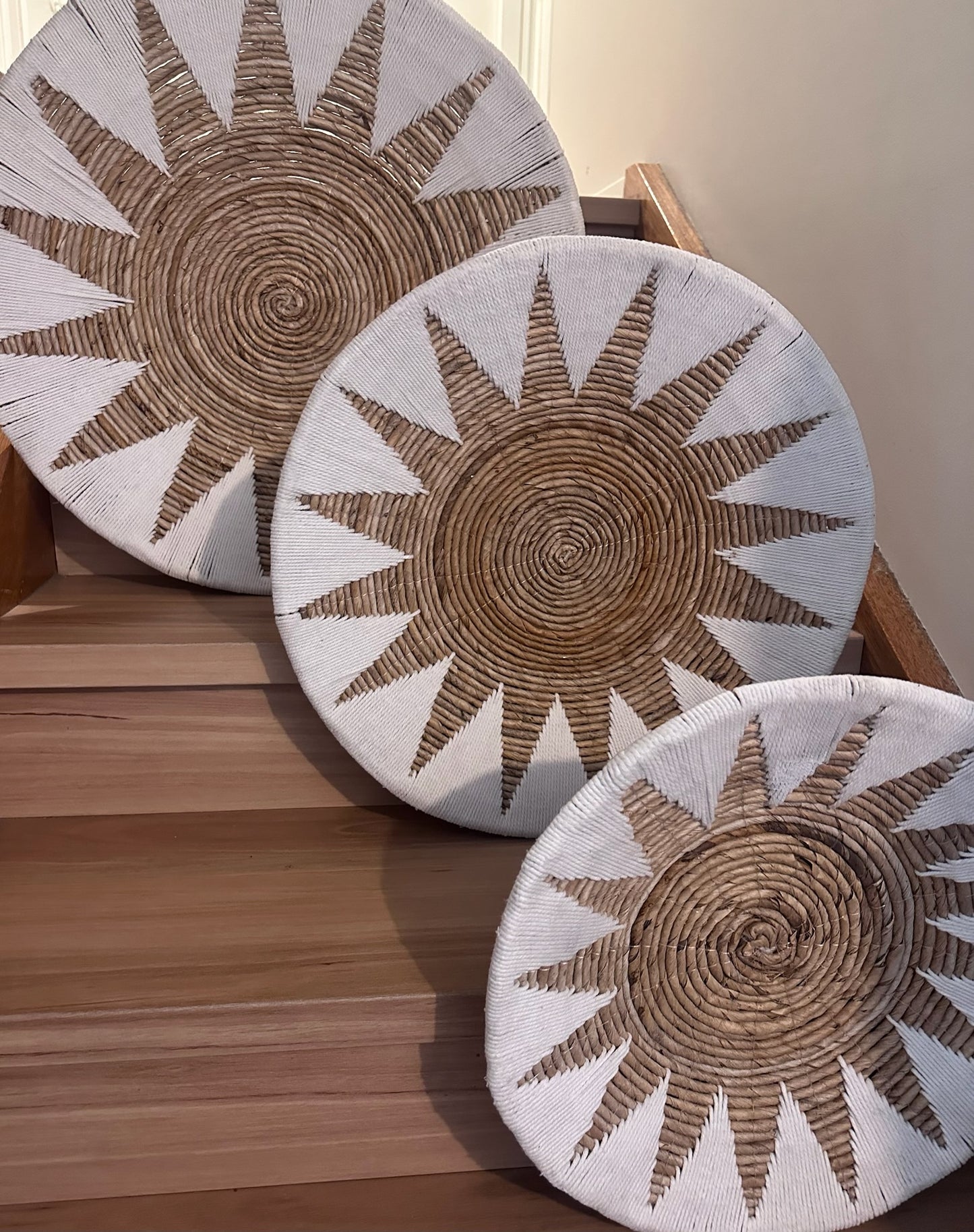 Woven Wall Baskets - Set 3 Wall Feature