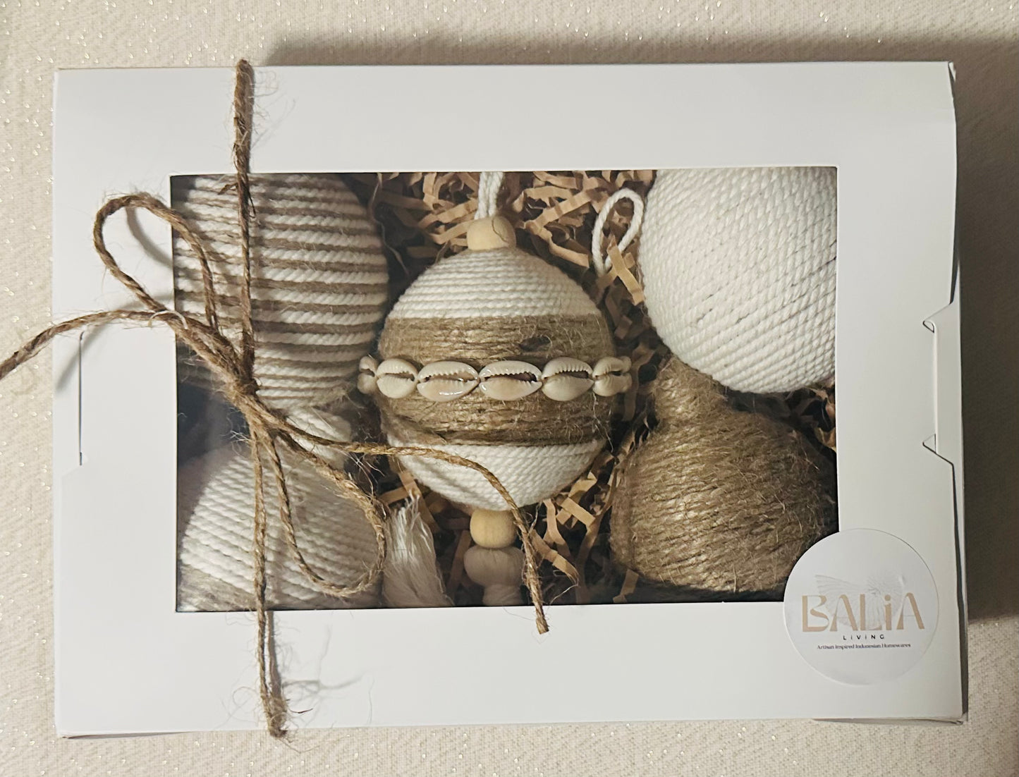 Shell & Jute Baubles