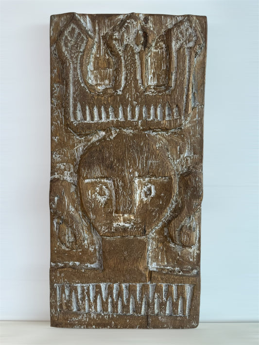 Vintage Hand carved Wall Plaque
