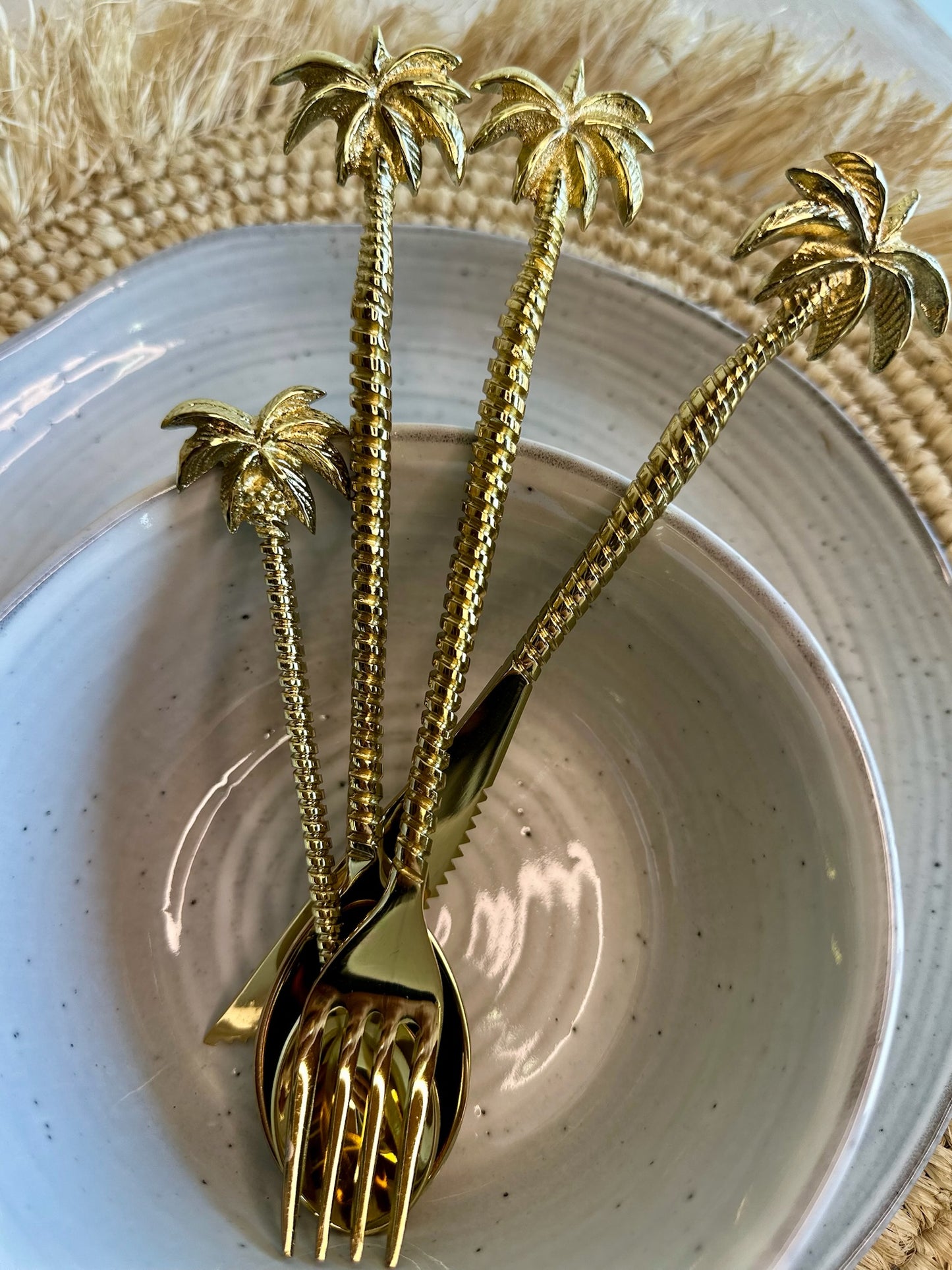 Palm Tree Cutlery Set + receive a matching napkin ring Free 🌴