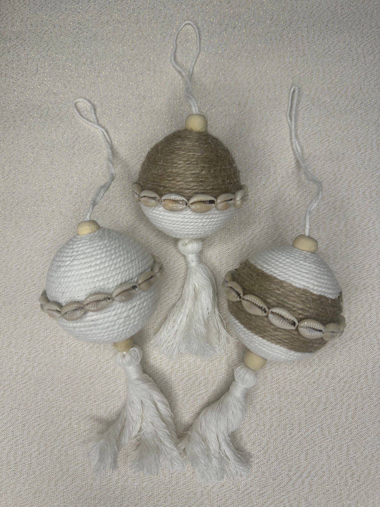 Shell & Jute  Baubles